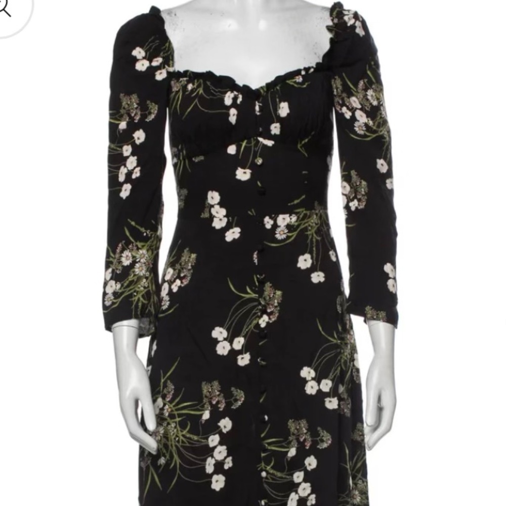 Reformation Floral Print Midi Dress